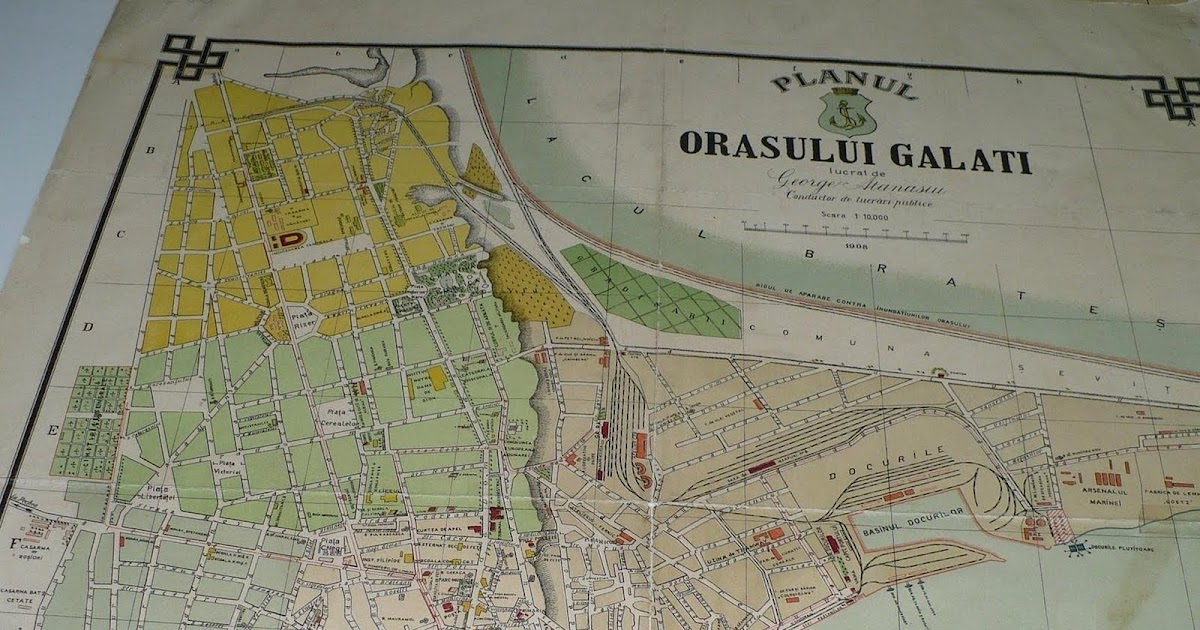 VALURILE DUNĂRII O harta veche a orasului Galati