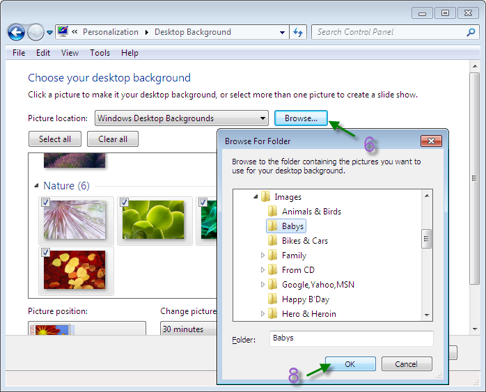 Navigate the folder where all the images are Navigate the folder where all the images are