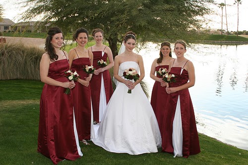 maroon white wedding dresses