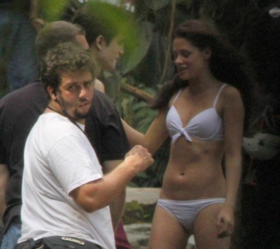 Kristen Stewart in a Bikini on the Set of Twilight Breaking Dawn in Brazil,