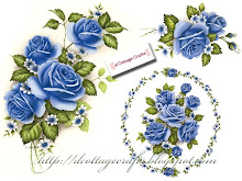 Blue Roses Decal