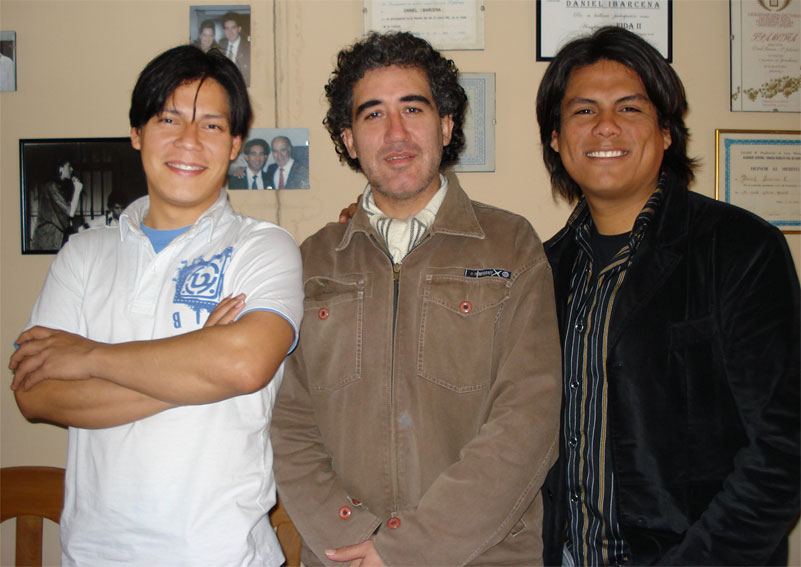 Con Daniel Ibarcena y César Mancilla