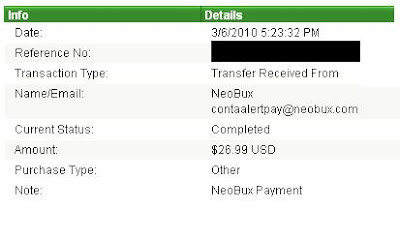 Pagamento NeoBux - PTCs em Prática
