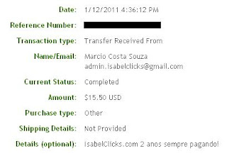 Pagamento IsabelClicks - PTCs em Prática
