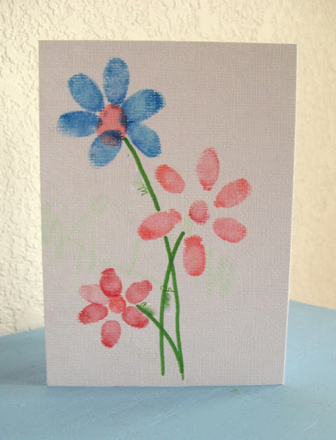 Serving Pink Lemonade: Fingerprint Flowers