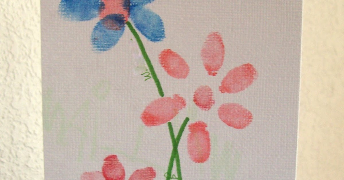 Serving Pink Lemonade: Fingerprint Flowers