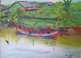 Traditional kelantan Fishing Boat