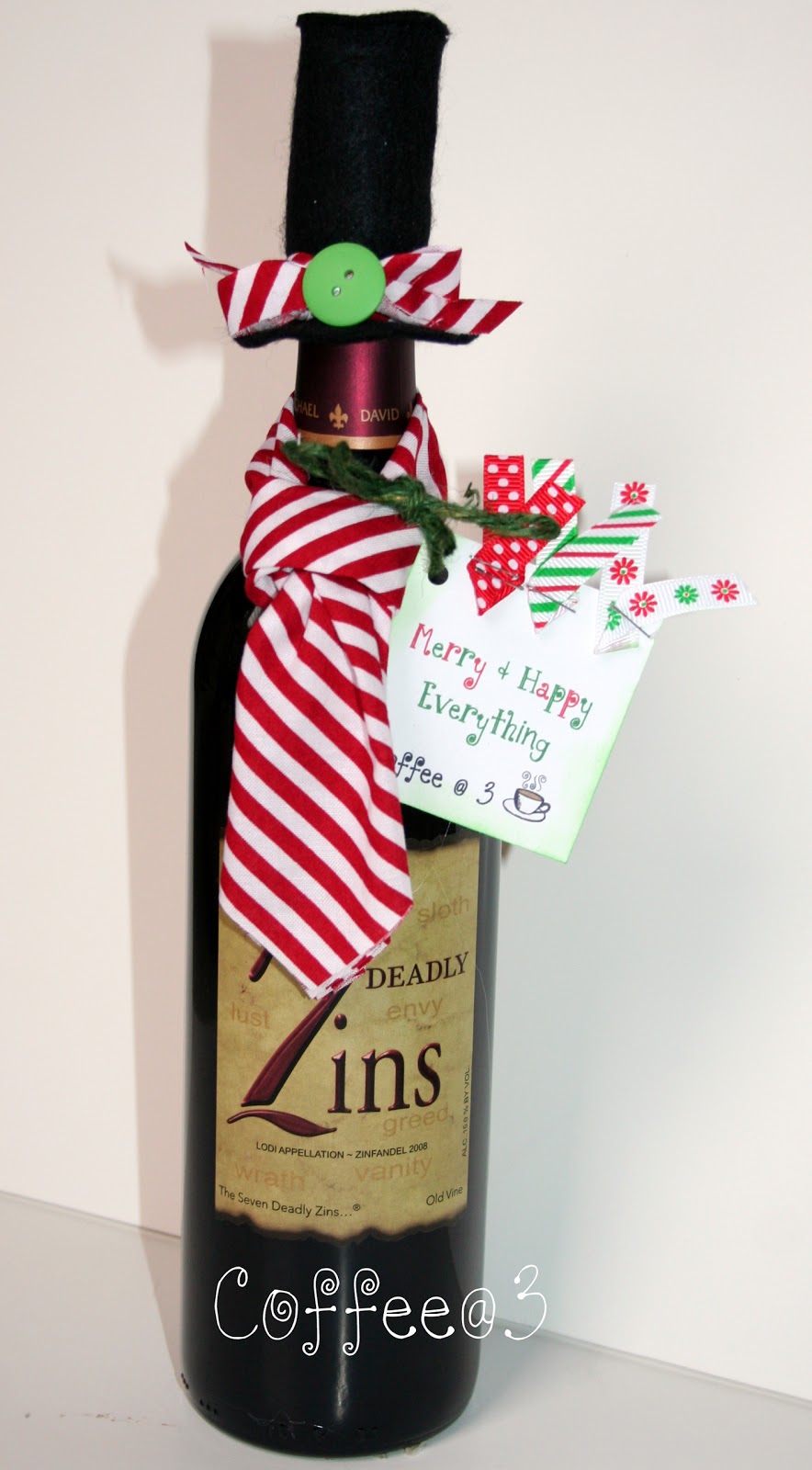 Coffee 3 Wine Bottle Dress Up