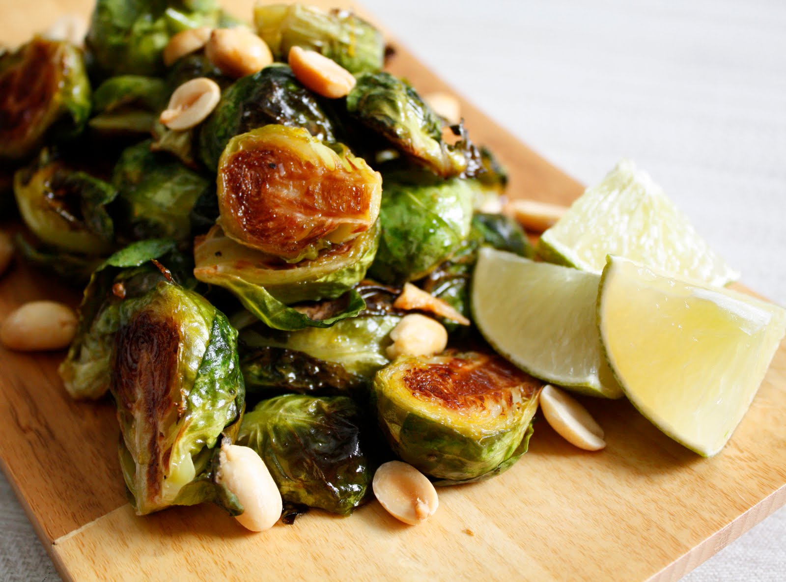 A Crafty Lass Brussels Sprouts with Sriracha, Lime and Honey Glaze