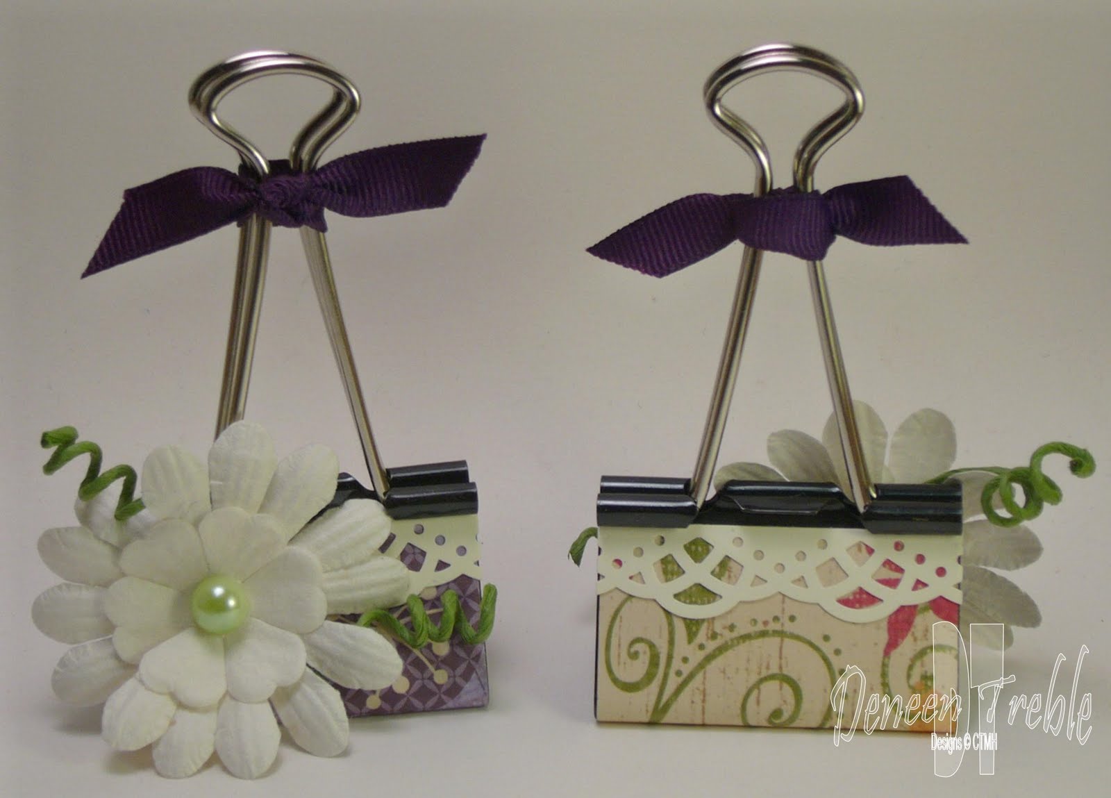 A Path of Paper Photo Holders using a Binder Clip