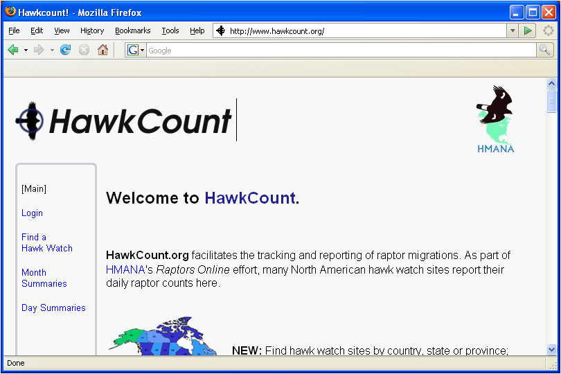 Hawkcount org reports picture