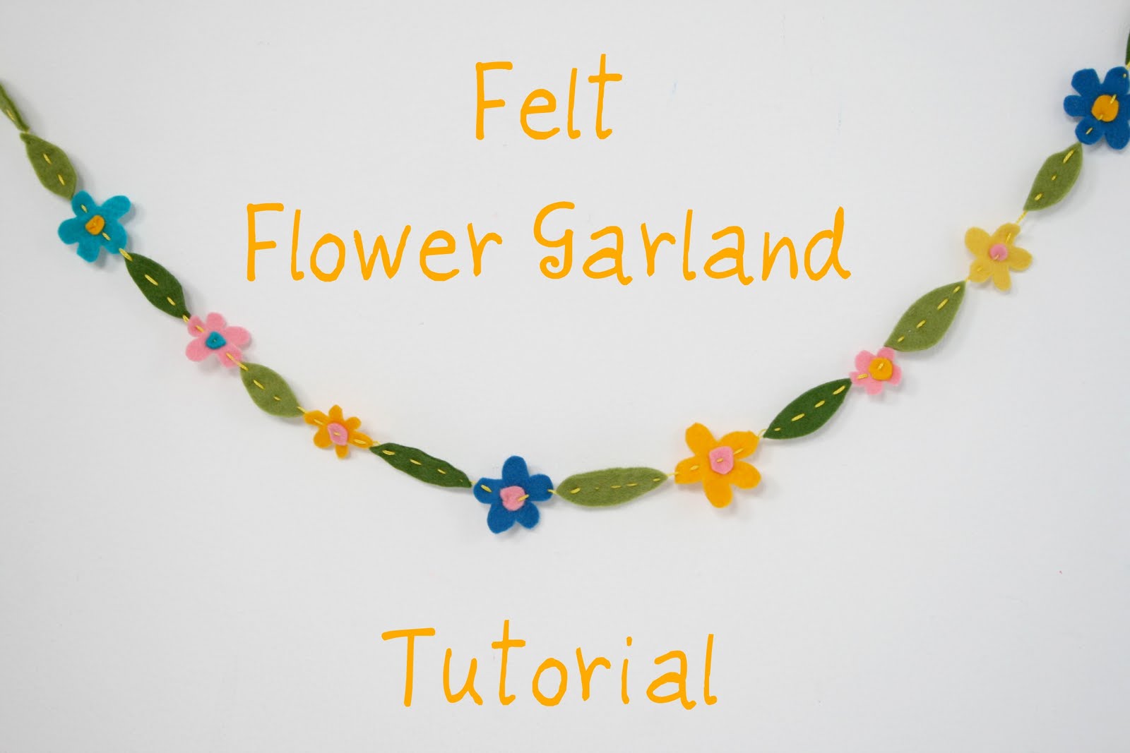 mikodesign Felt flower garland tutorial