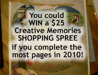 Page Completion Challenge Contest - Win a $25 Creative Memories Shopping Spree