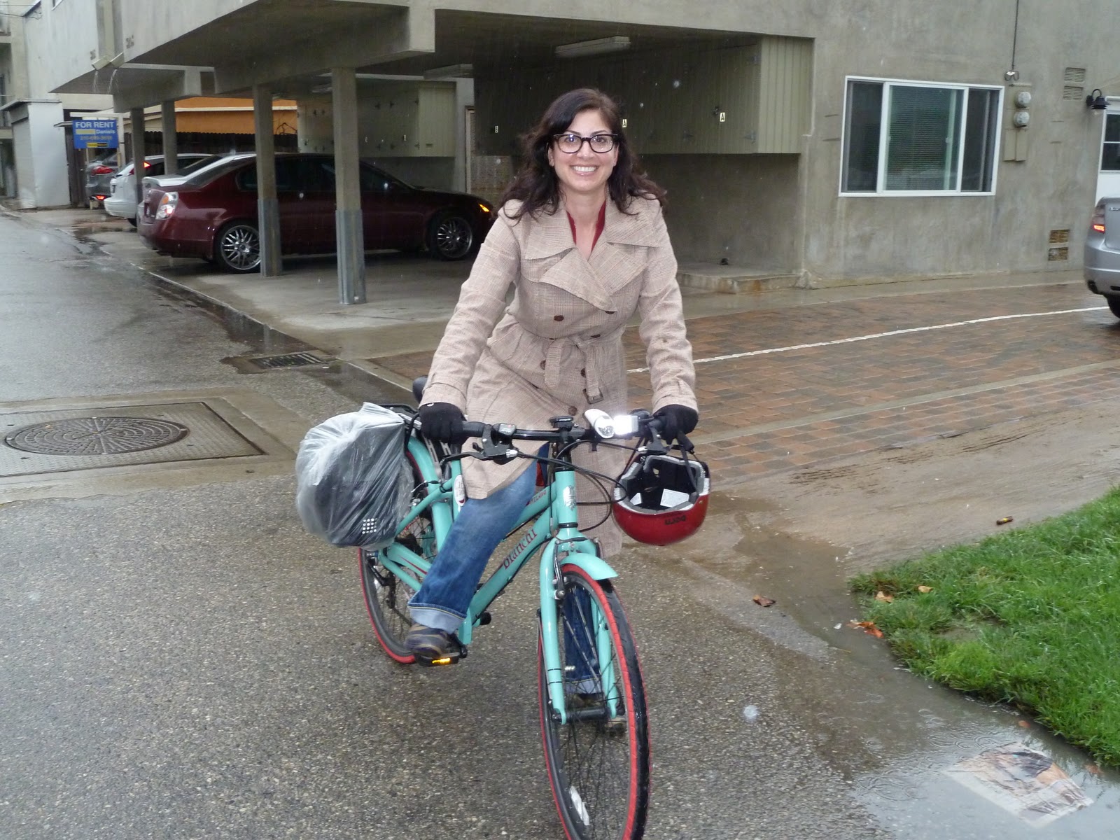 commuting in rain