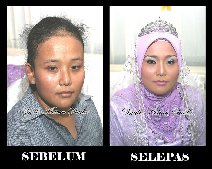 Contoh-contoh Gambar Sebelum & Selepas Di Make-Up :
