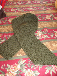 crocheted scarf