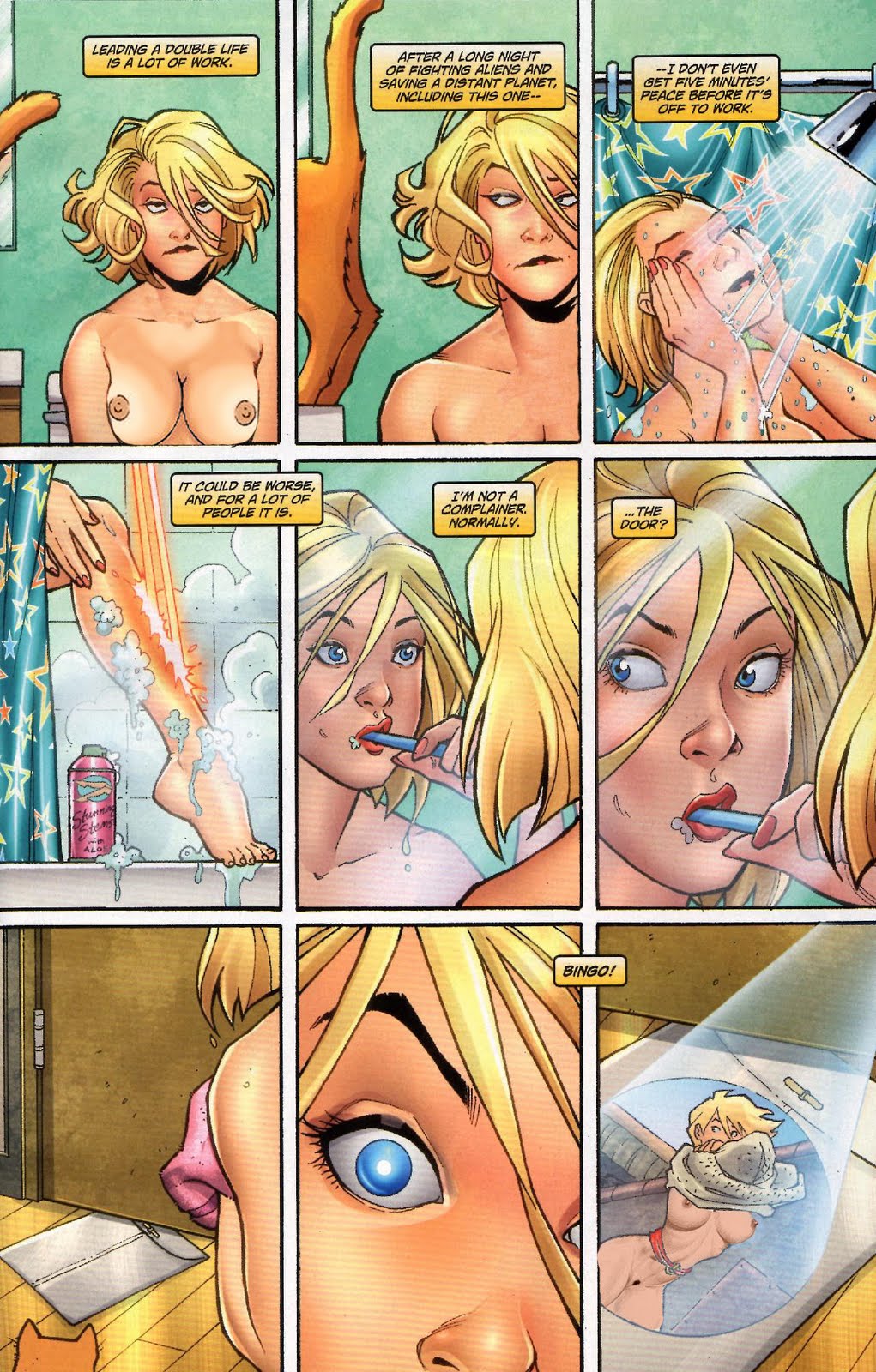 Comic book girl naked