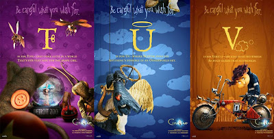 Coraline Alphabet Promo Movie Posters - T, U, V