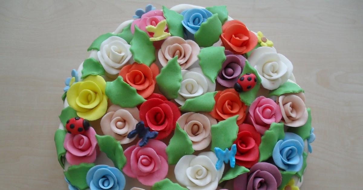 Renkli Kurabiyeler ÇİÇEK SEPETİ PASTASI