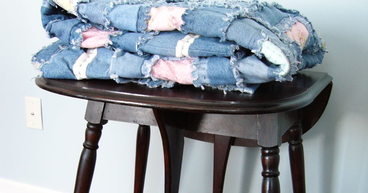 MintBasil Finished Denim Blanket