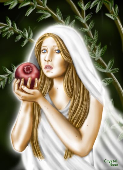 Persephone eats the pomagranit