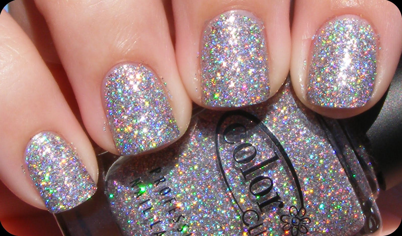 Color Club Holographic Nail Polish in Pink Glitter - wide 4