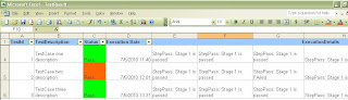 Excel Sheet for QTP function