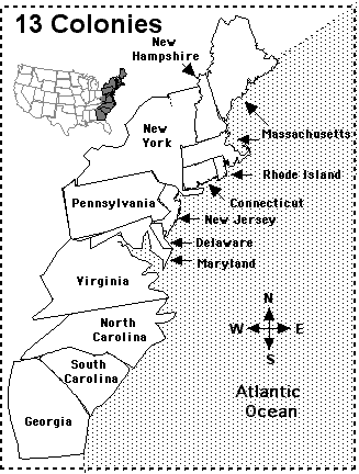 Map of Colonies