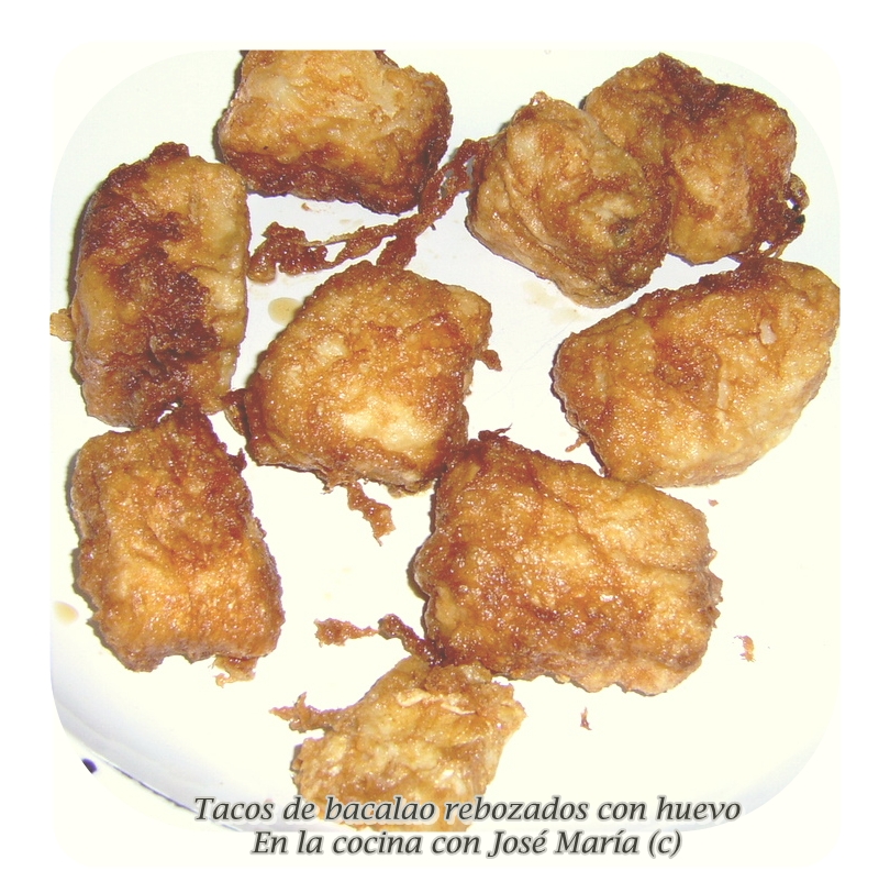 En la Cocina con Jose María Tacos de bacalao desalado a la romana