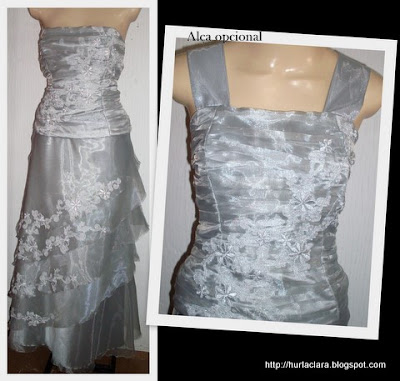 vestido com organza cristal