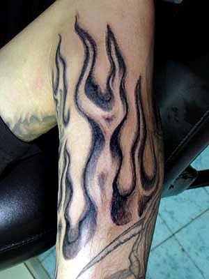 Black Flames for Tribal Tattoo on Feet