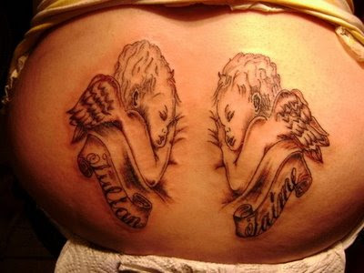 angels tattoo. Tattoos Of Angels Praying. angels tattoo.