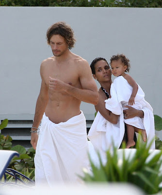 Here is Halle Berry hanging