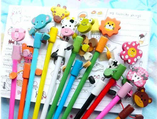 cartoon animal pencils for