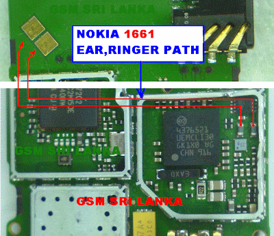 NOKIA1661 EAR/RINGER PATH  NOKIA1661+EARRINGER+PATH