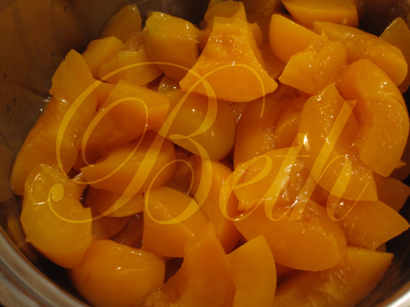 . Compote de Pêche au Sirop d'Abricot et Extrait de Vanille / Compota