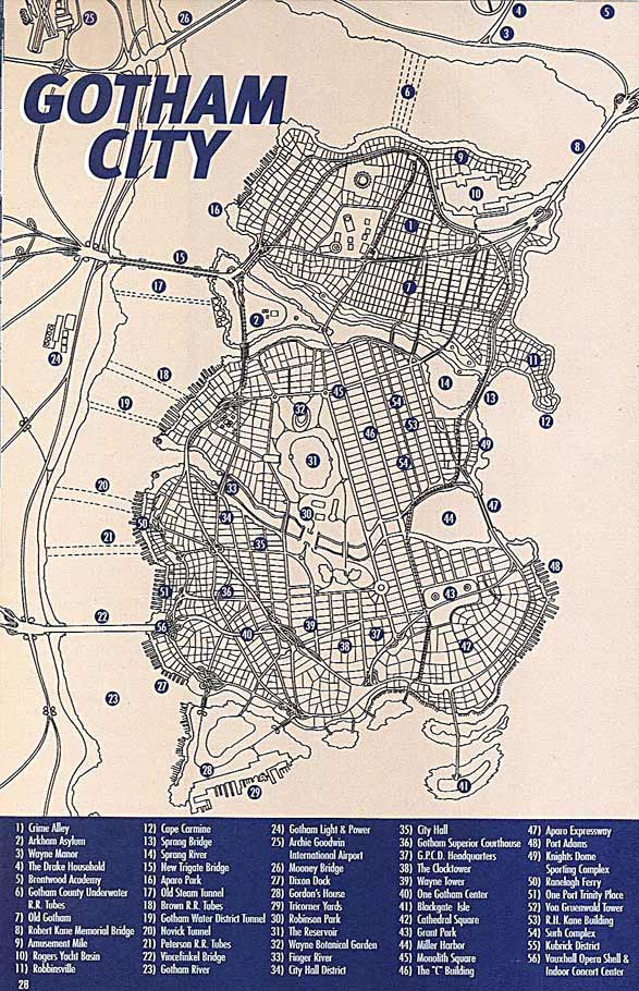 Mapa de Gotham City