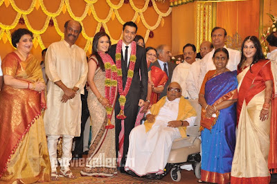 CM Karunanidhi at Soundarya Rajinikanth Reception