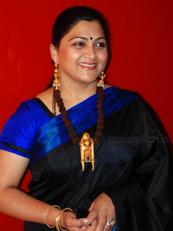 Tamil Actress Khushboo in Saree Stills at Nagaram Marupakkam Audio