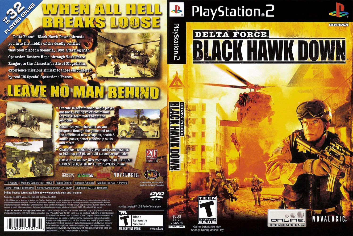 ISOS PSX/PS2 Delta Force Black Hawk Down [NTSCU] [SLUS21124]