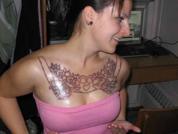 girl's tattoo here: Pretty cool huh? Feminine Tattoo Design - Ready Sense