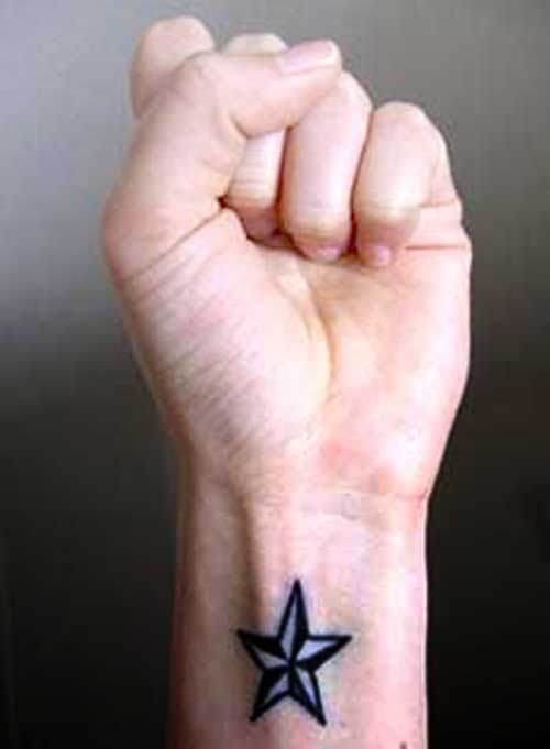 In Western culture the shooting Black nautical star tattoo designs has 