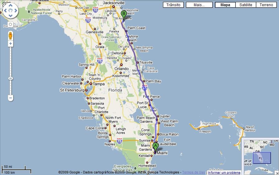 Viajando com a Família Souza 1° Trecho de Miami a Saint Augustine