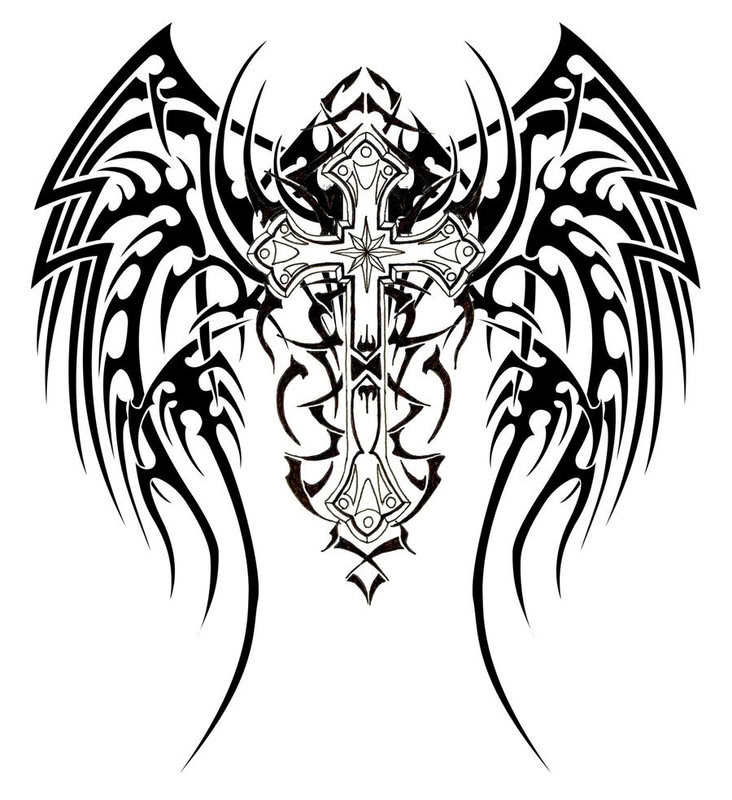 tribal wing tattoo designs Feminine Tribal Wings Tattoo