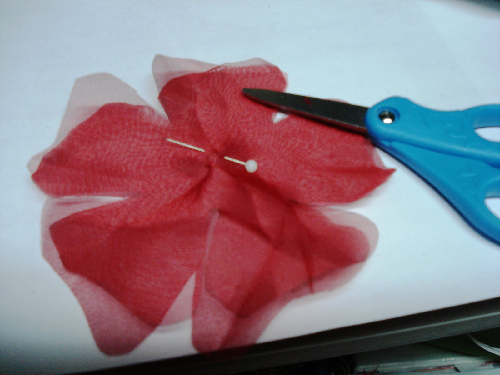 My stuff, my life Organza Flower tutorial