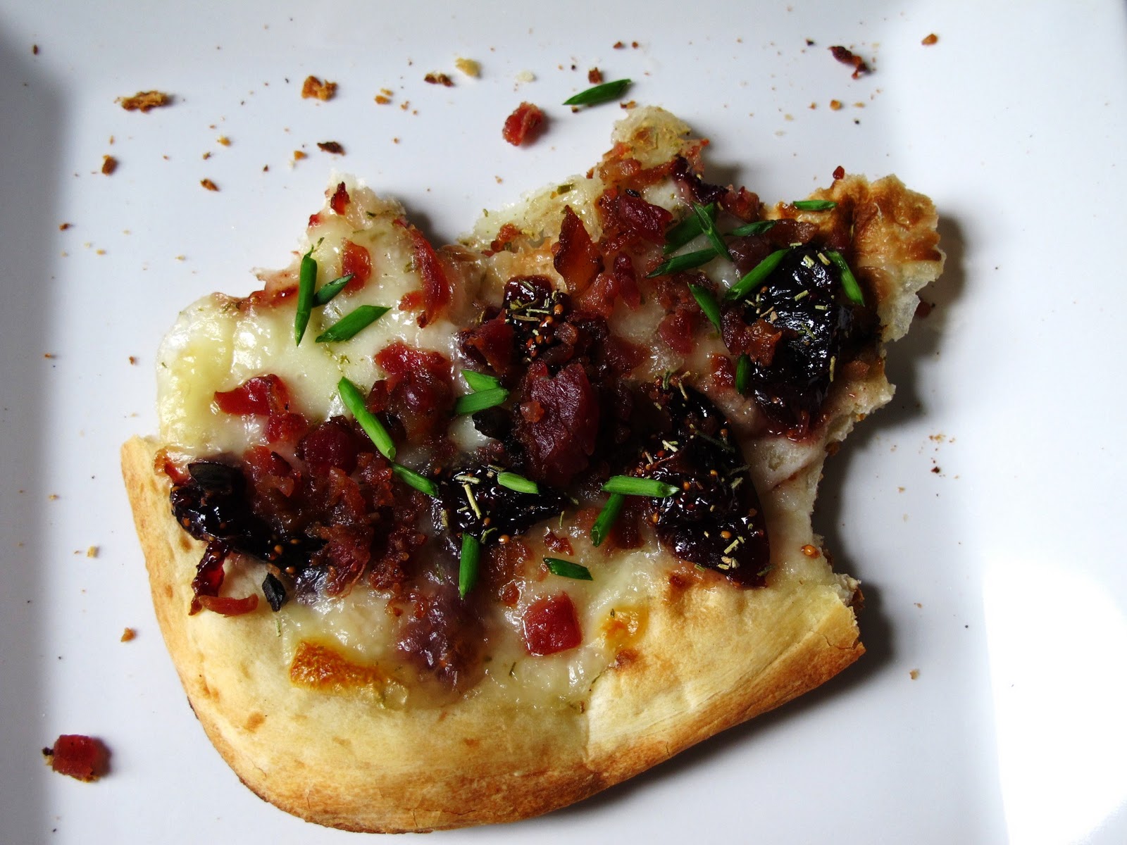 The Small Boston Kitchen Bacon Fig and Rosemary Pizza