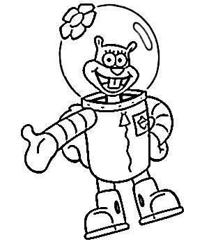 Sandy Cheeks Cartoon Sketch - Image Sketch