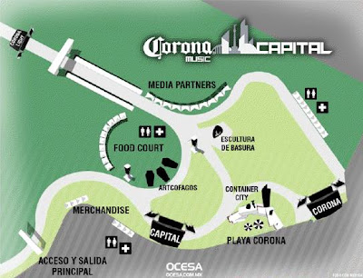 Horarios Corona Capital 2010 12 mapa