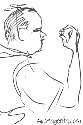The jeweler is a gesture drawing by Artmagenta