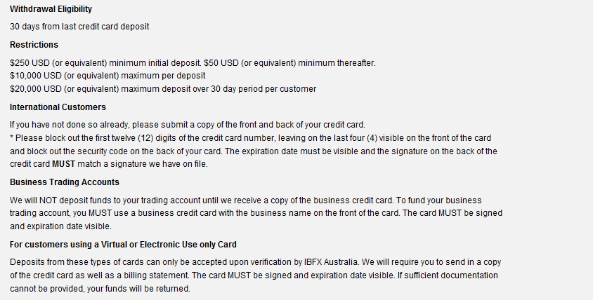 Deposit forex via credit card